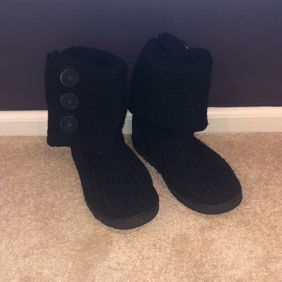 UGG Shoes - Black knitted UGGs